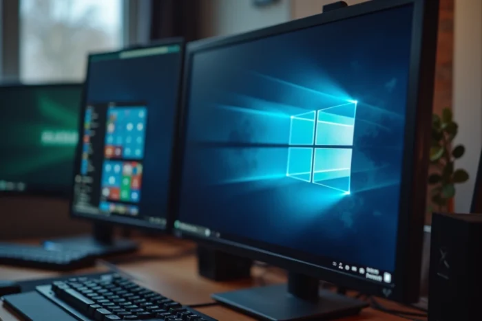 Gros plan sur un écran d'ordinateur montrant le glisser-déposer d'une icône de site web vers le bureau